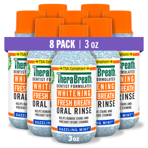 Whitening Fresh Breath Oral Rinse - Dazzling Mint - 3 OZ - 8 Pack